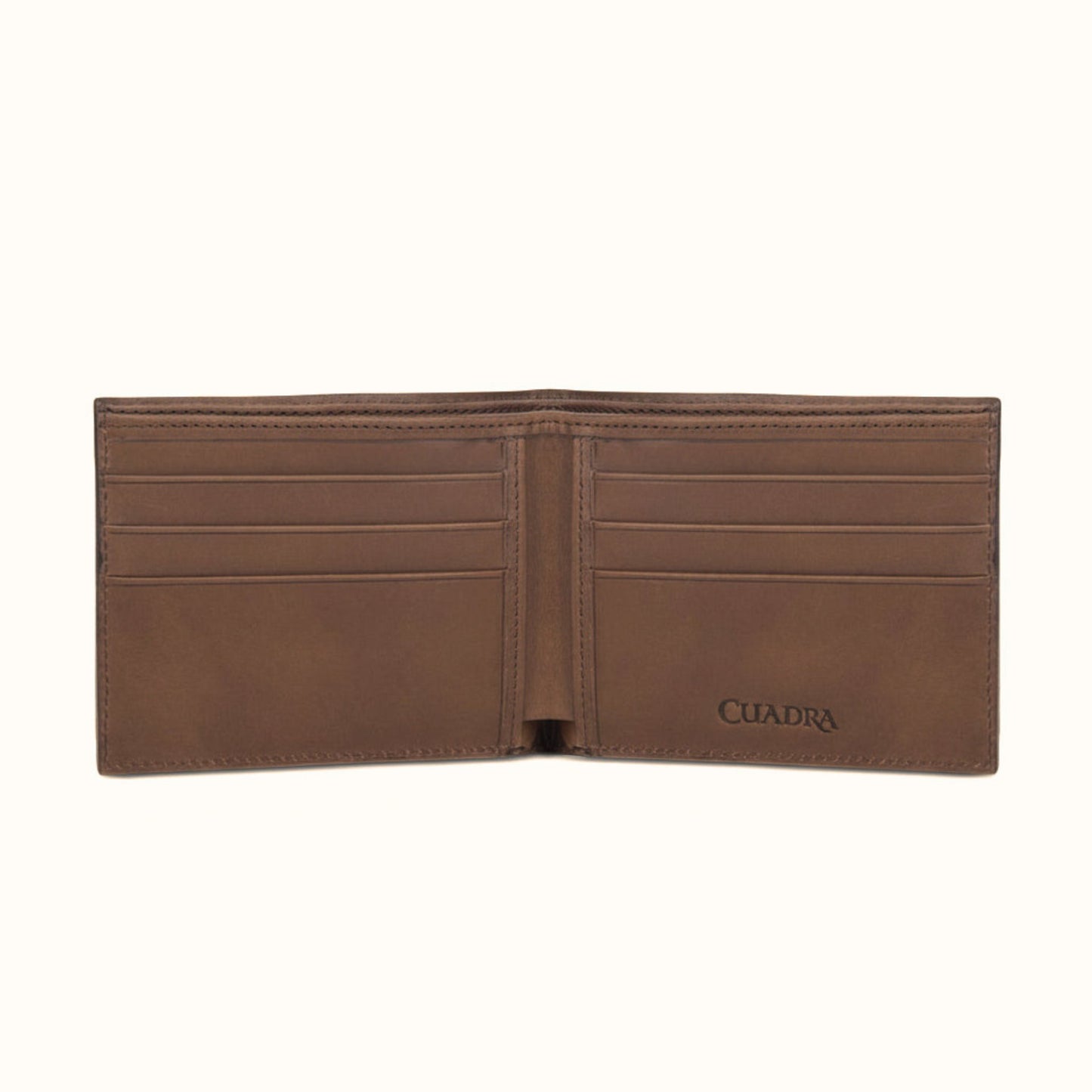Cuadra Genuine Shark Leather Wallet open interior view