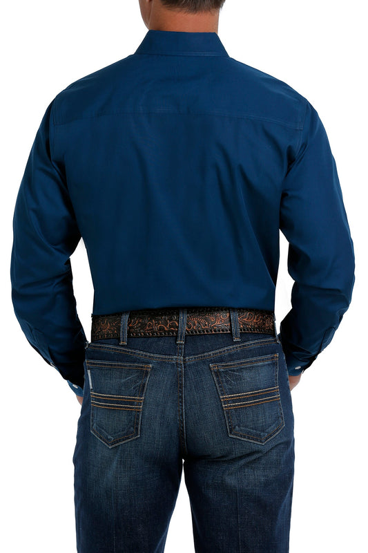 Camisa Western con Botones Ajuste Moderno Sólido