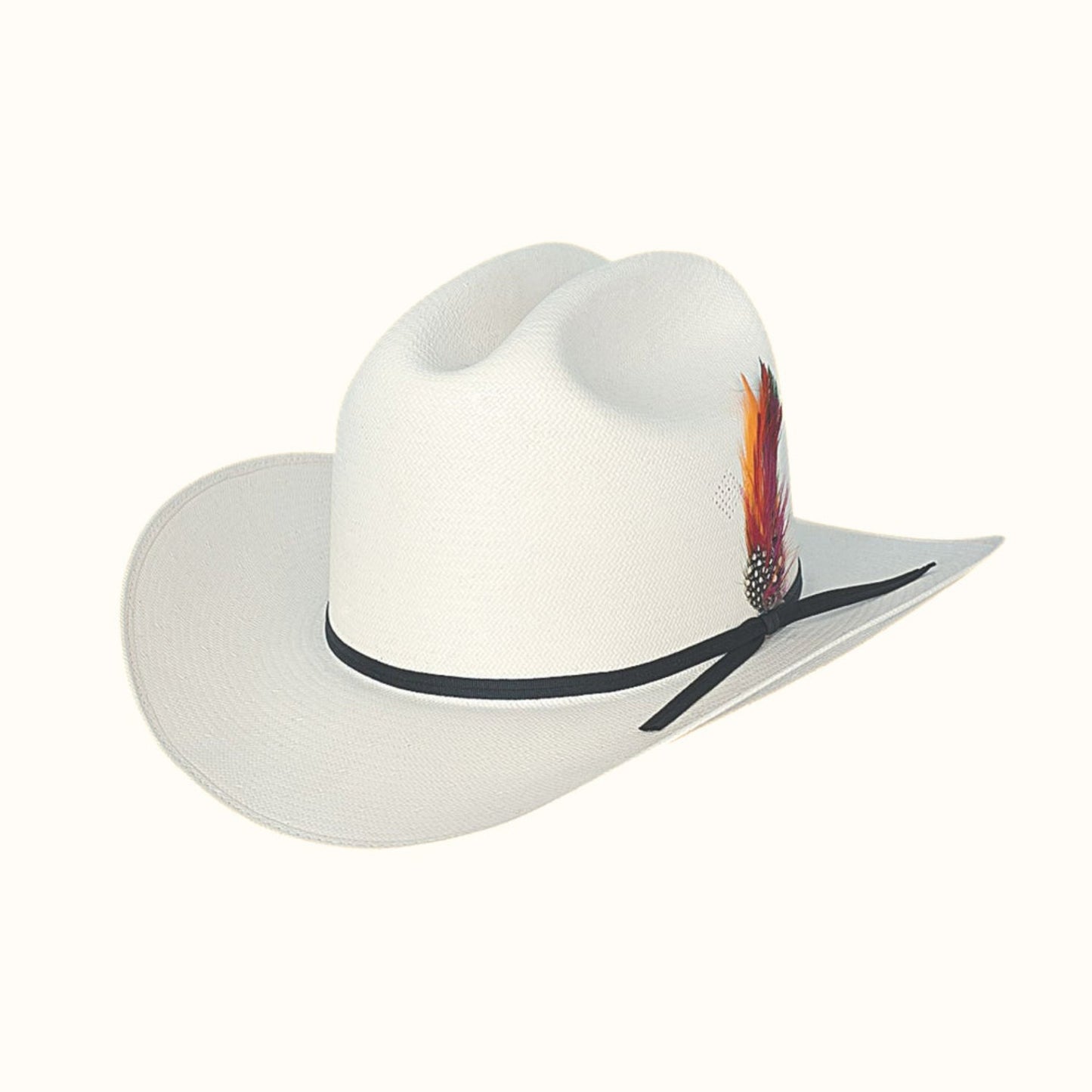 Bullhide El Cuatache 100X Straw Hat in beige Shantung straw with black hatband