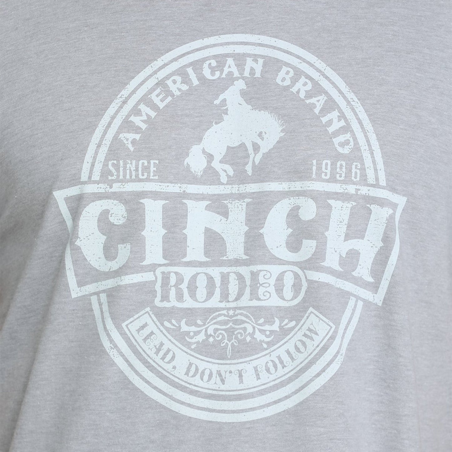 Cinch Short Sleeve Tee gray logo view