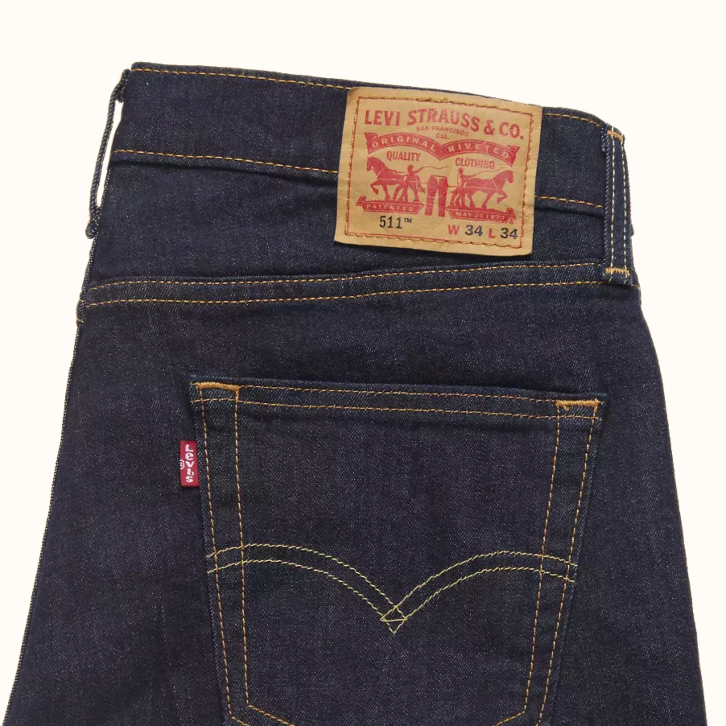 Levi’s 511 Slim Fit Men’s Jeans back pocket detail