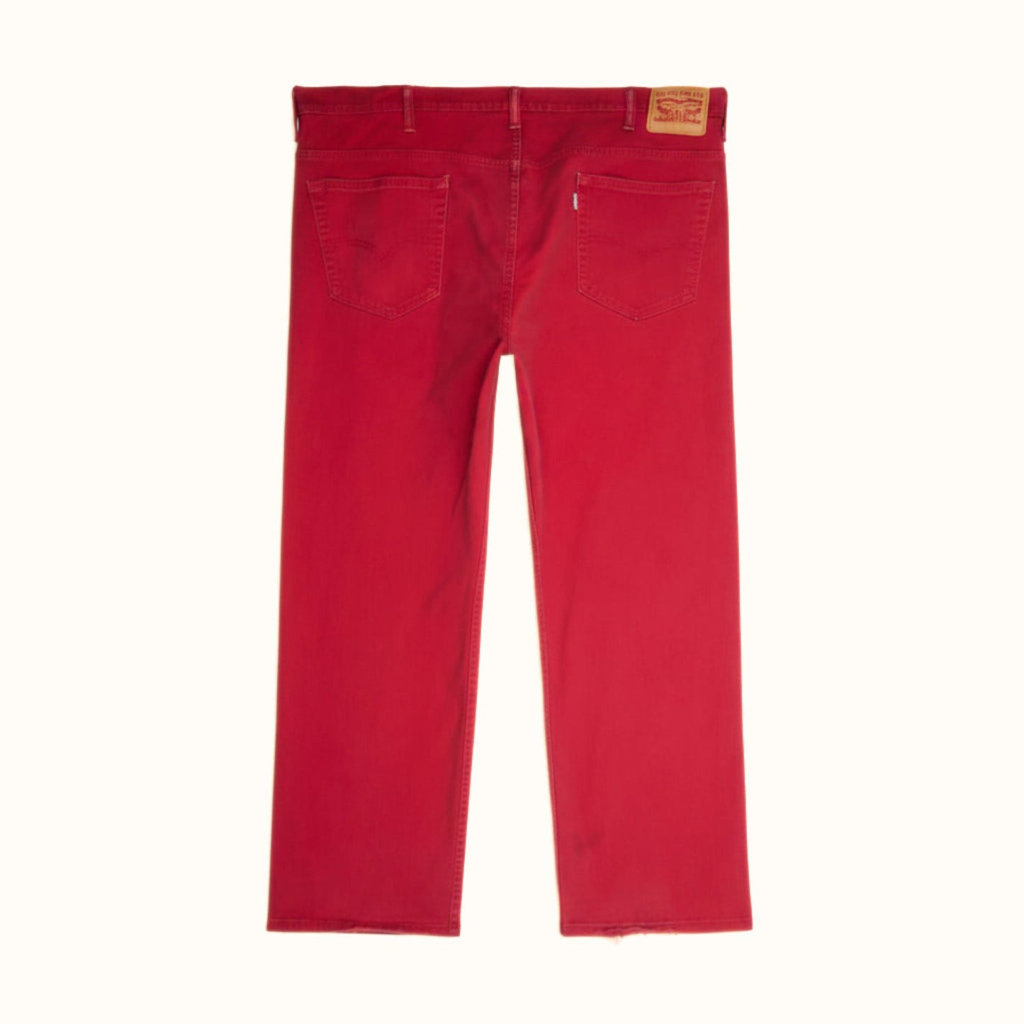 Levi’s 569 Loose Straight Fit Men’s Jeans back view in red denim