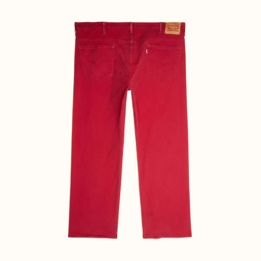 Levi’s 569 Loose Straight Fit Men’s Jeans back view in red denim