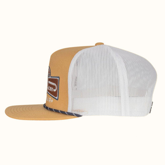 Lazy J Diamond Banner Classic Rope Trucker Hat side view