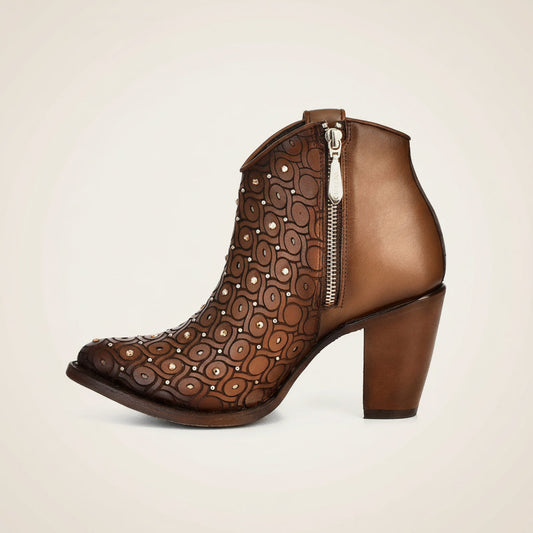 Ankle Handwoven Honey Brown Bootie