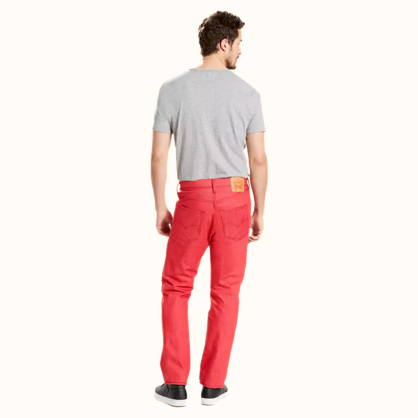 Levi’s 501® Original Fit Men’s Jeans in red back view
