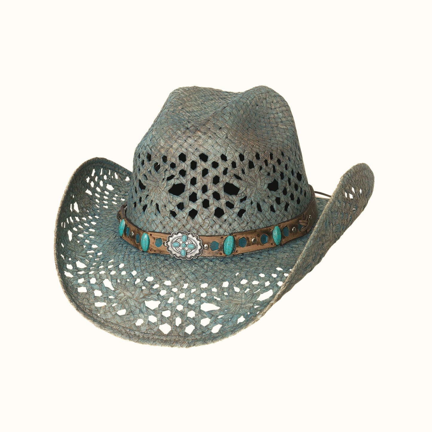 Bullhide Temptations Straw Cowboy Hat front angled view