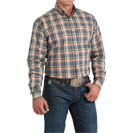 Multi Color Plaid Print Button Down Shirt
