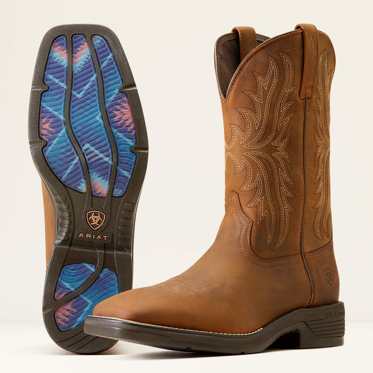 Ariat Ridgeback Brown Cowboy Boot pair view