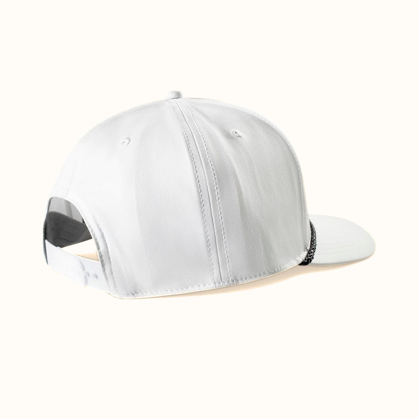 Back view of Ariat Ladies White Dog Patch Cap in white