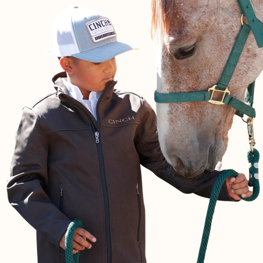 Cinch Boys Brown Bonded Jacket front view