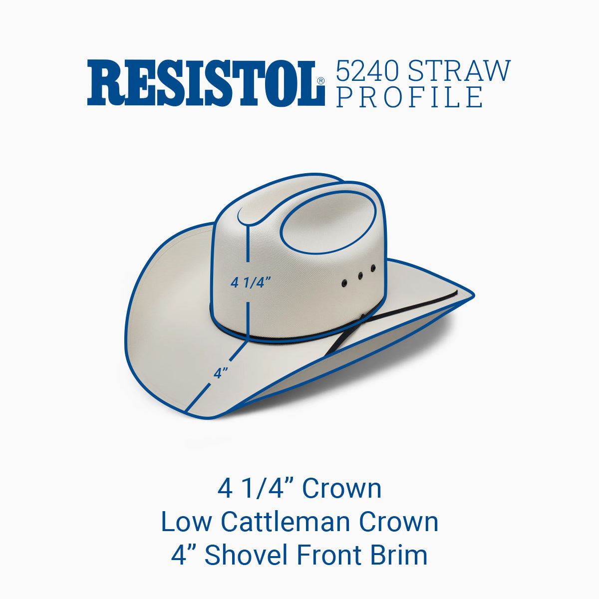Resistol Cantrell Cowboy Hat Beige product tag view