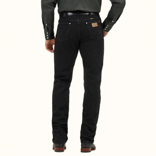 Wrangler Cowboy Cut Original Fit black jeans rear view