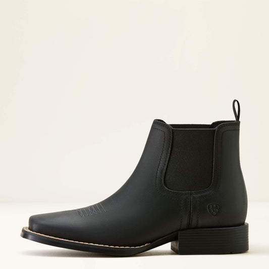 Ariat Booker Chelsea wide square toe western boot side profile