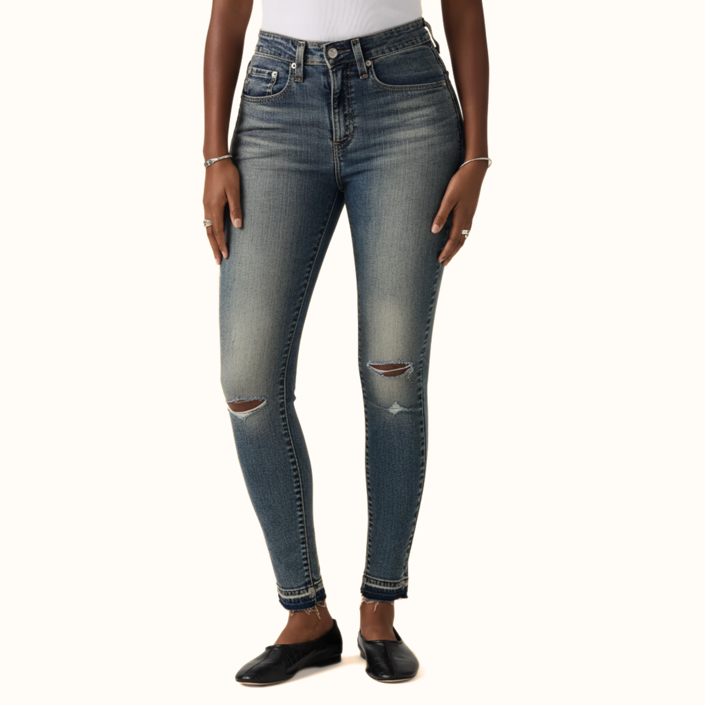 Levi’s Women’s 721 High-Rise Stretch Skinny Jeans front view