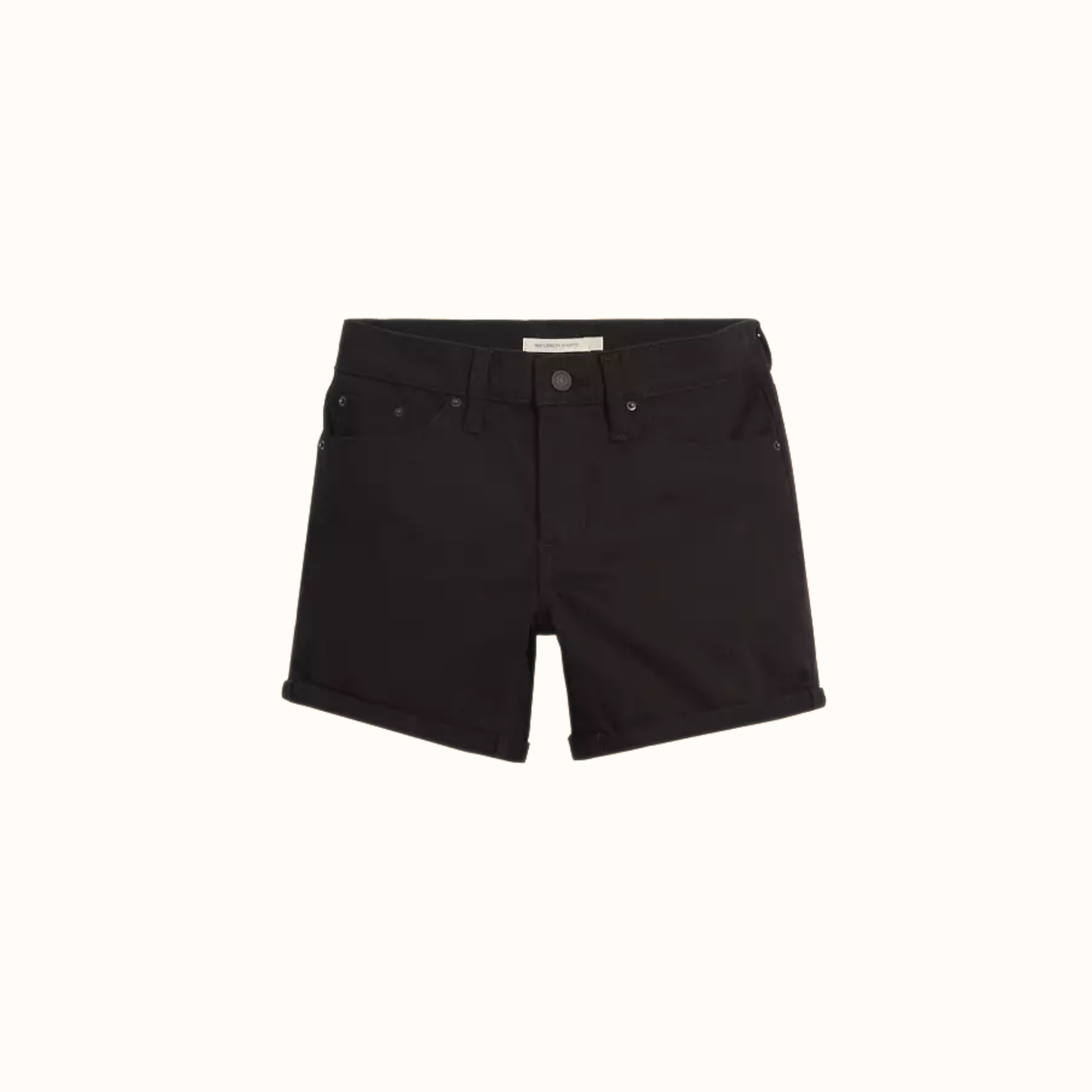 Levi’s Mid Length Women’s Shorts in black front view