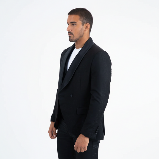 Men's Double-Breasted Shawl Lapel Tuxedo Blazer & Vest