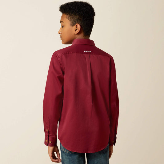 Camisa de sarga de ajuste clásico con logotipo del equipo