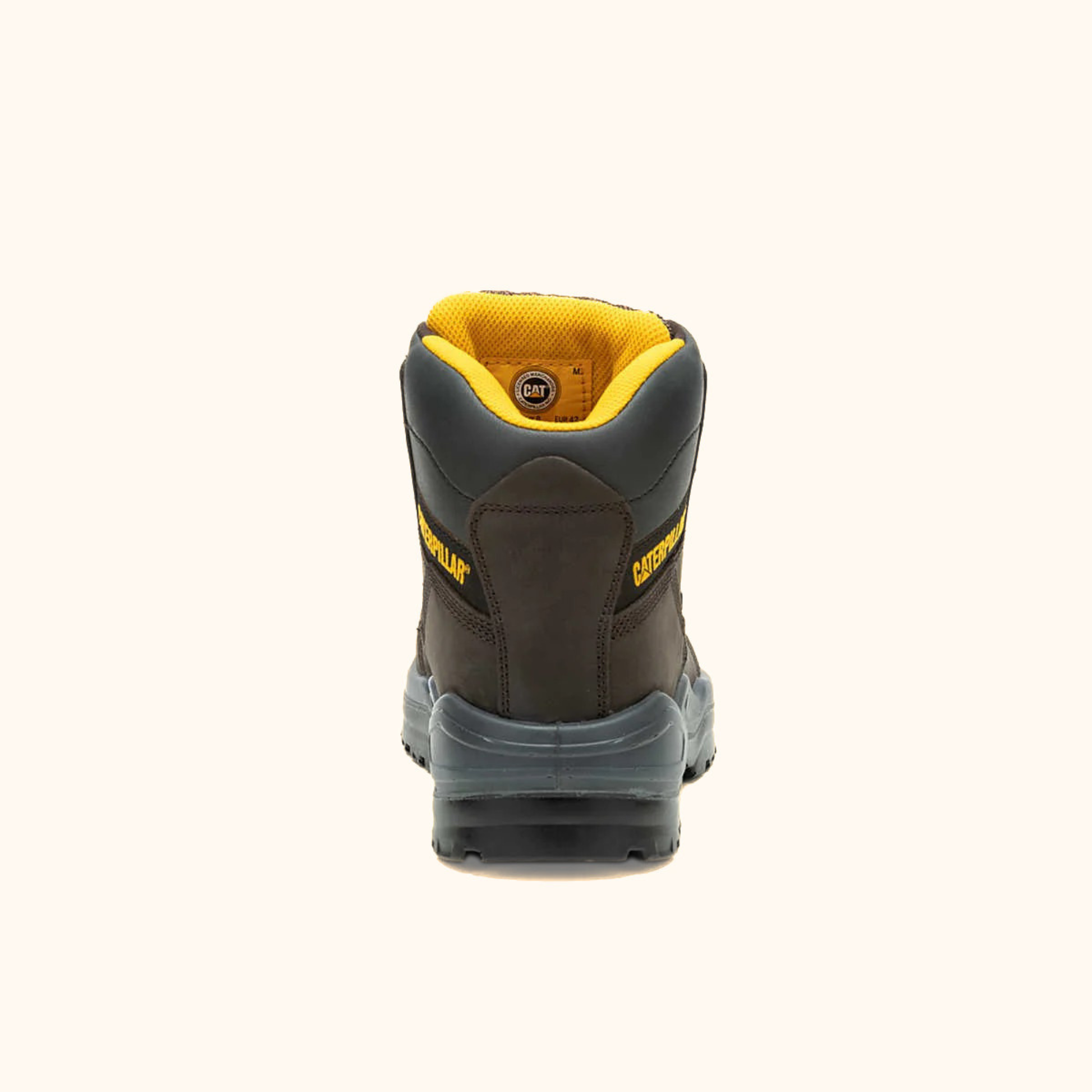 CAT Striver Steel Toe Work Boot rear collar view