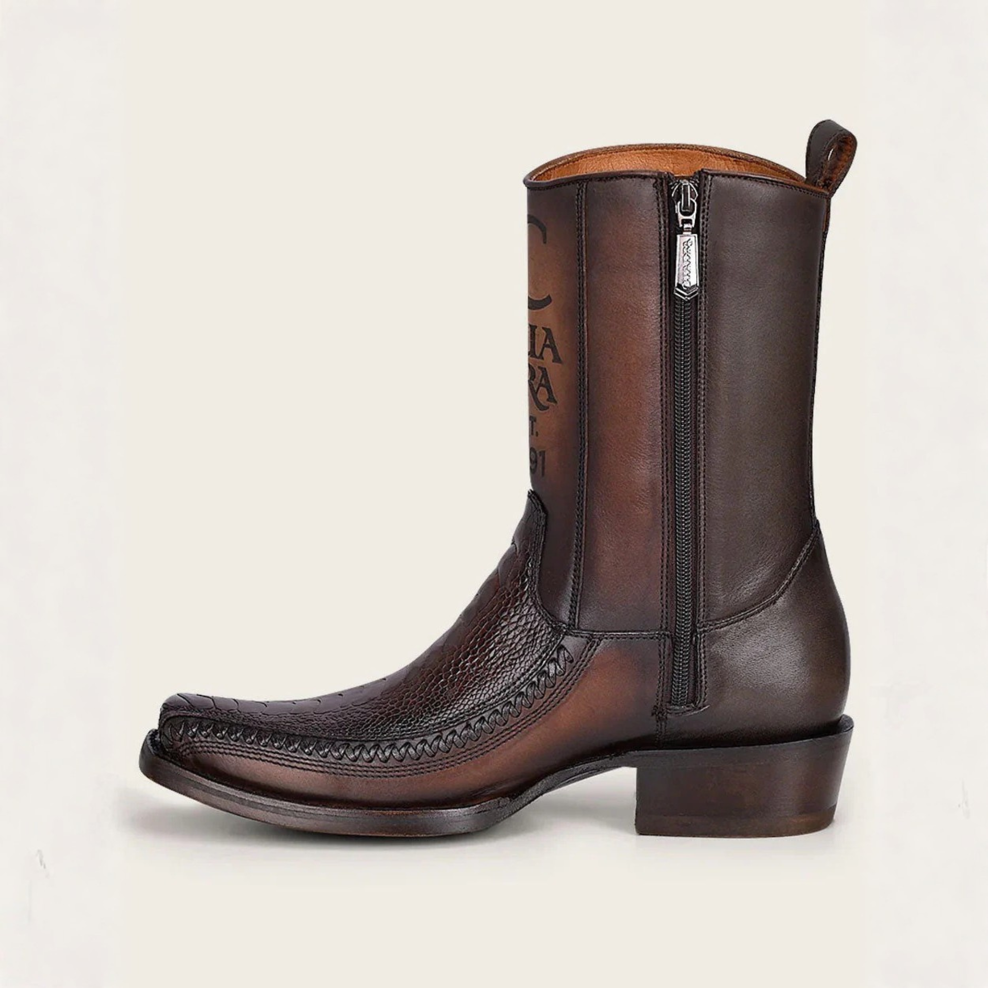 Cuadra Urban Ostrich Leg Western Boot profile view