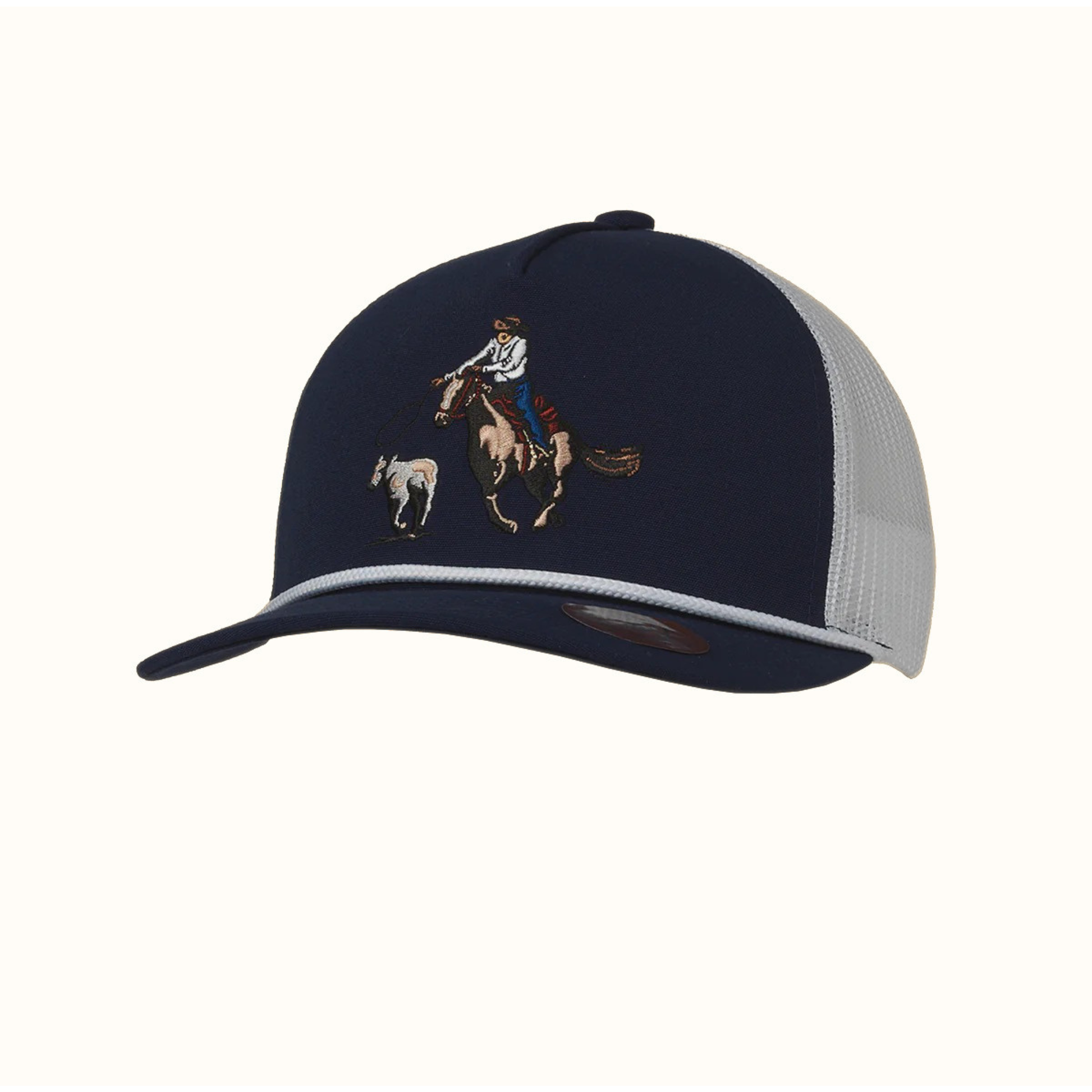 Ranch Craft Originals Calf Roper Trucker Cap Navy front view