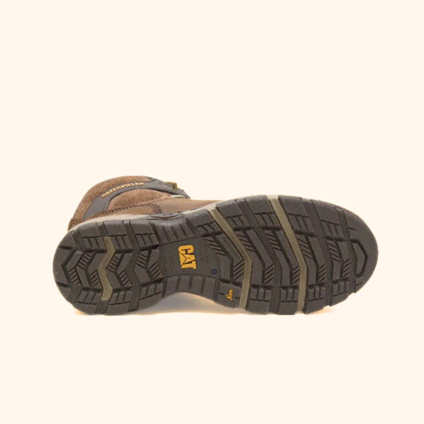 CAT Excavator Superlite WP TX CCT Work Boot brown outsole view