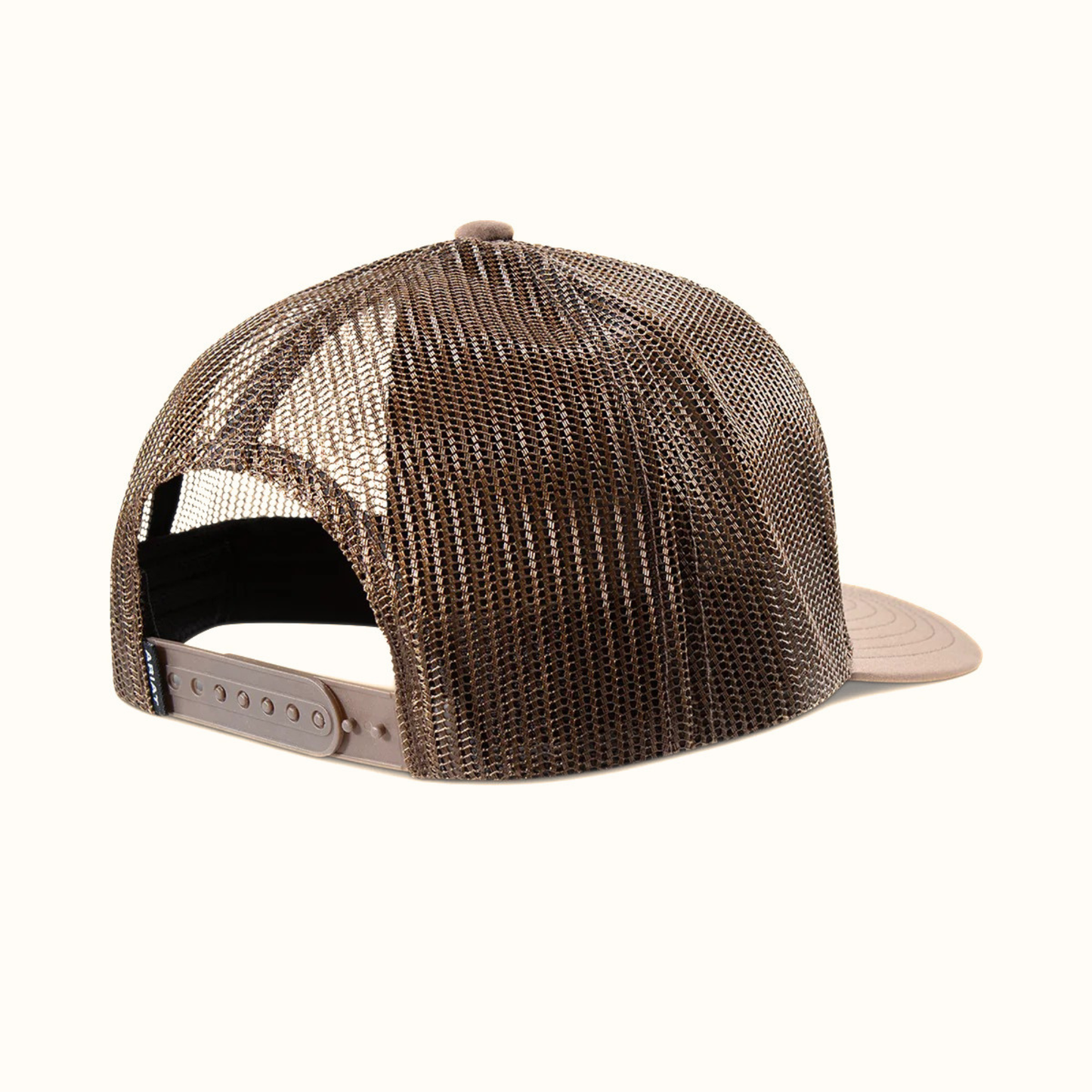 Ariat Metal Shield Snapback Cap Brown back angle view