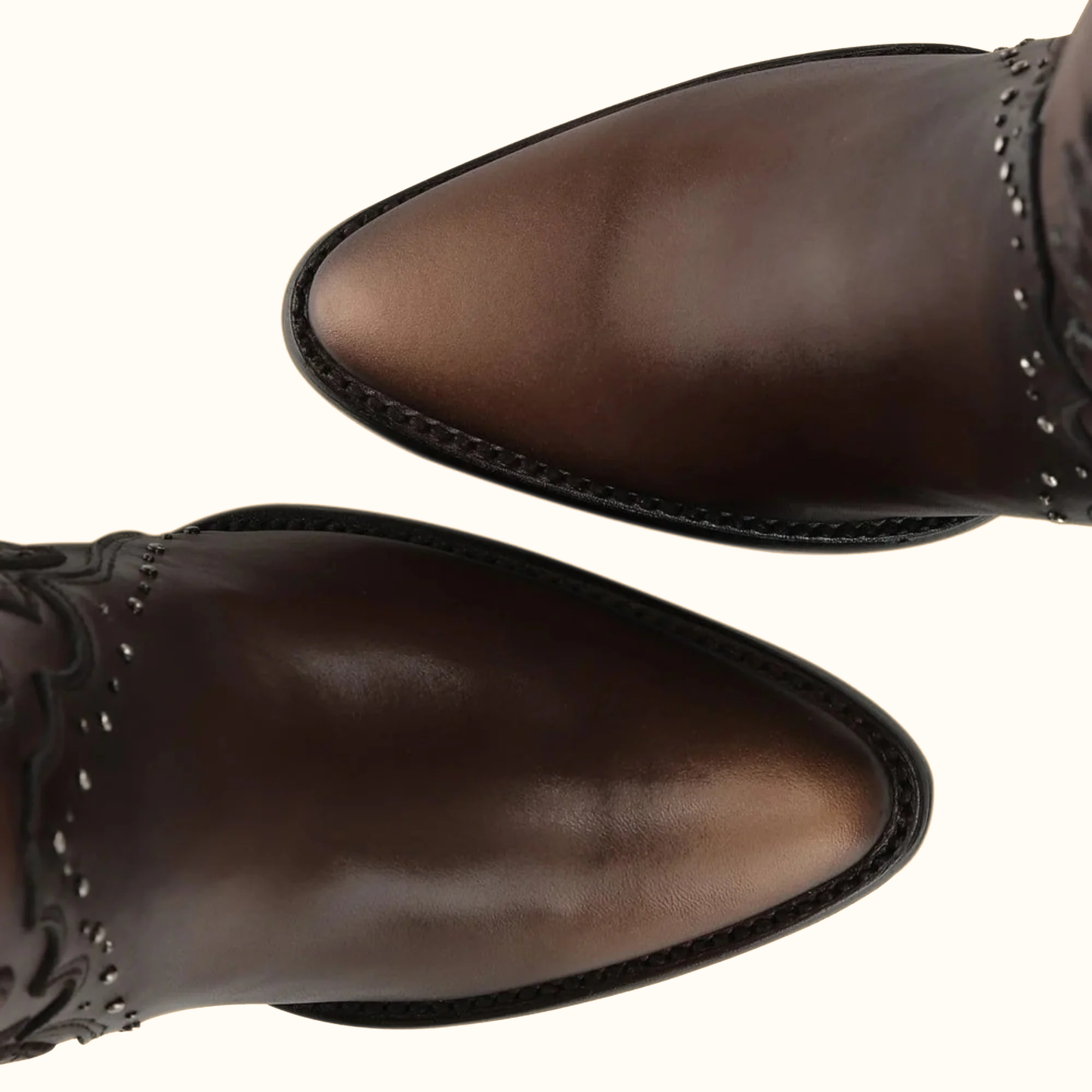 Cuadra Women’s Brown Bovine Leather Western Boots toe detail