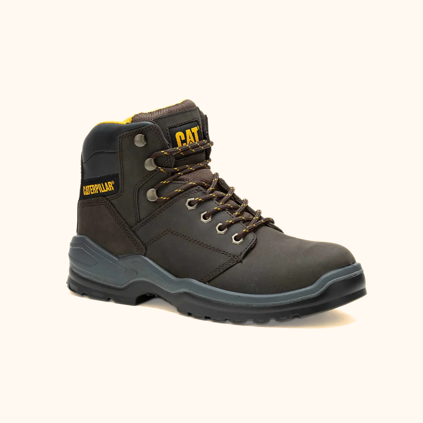 CAT Striver Steel Toe Work Boot angled side view