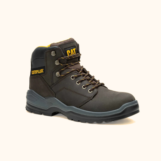 CAT Striver Steel Toe Work Boot angled side view