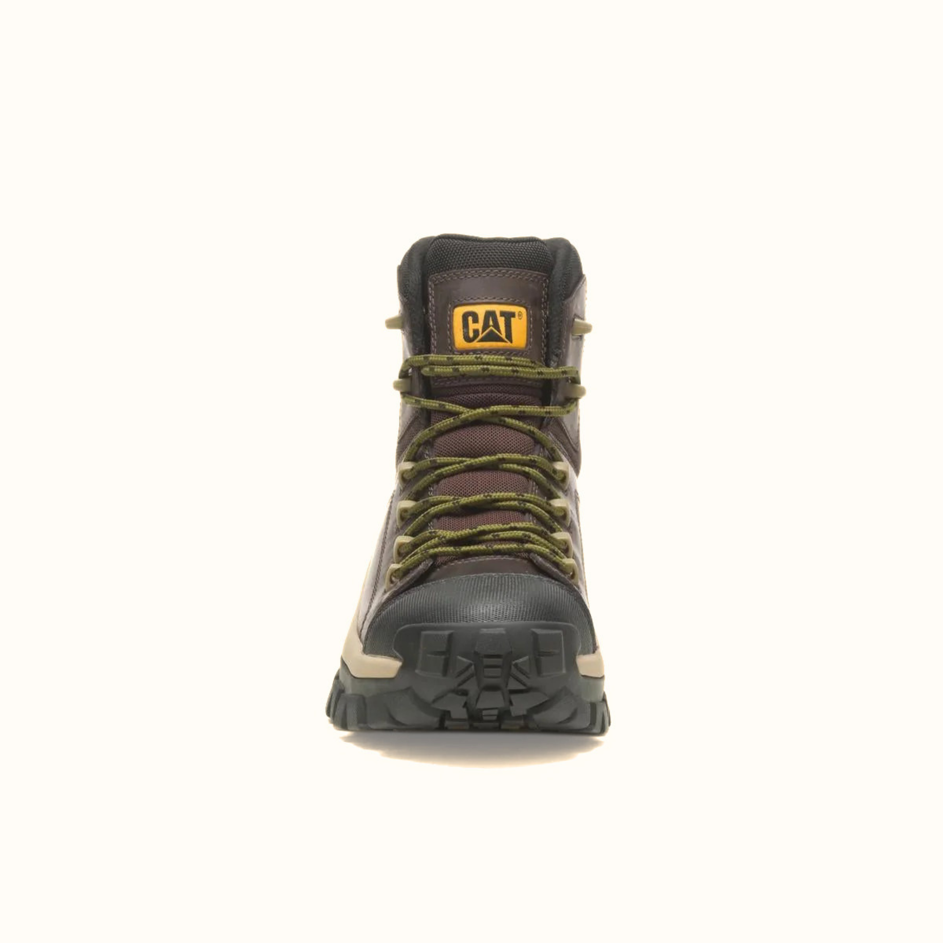 Front view of CAT Invader Comp Toe Waterproof Hiker Work Boot
