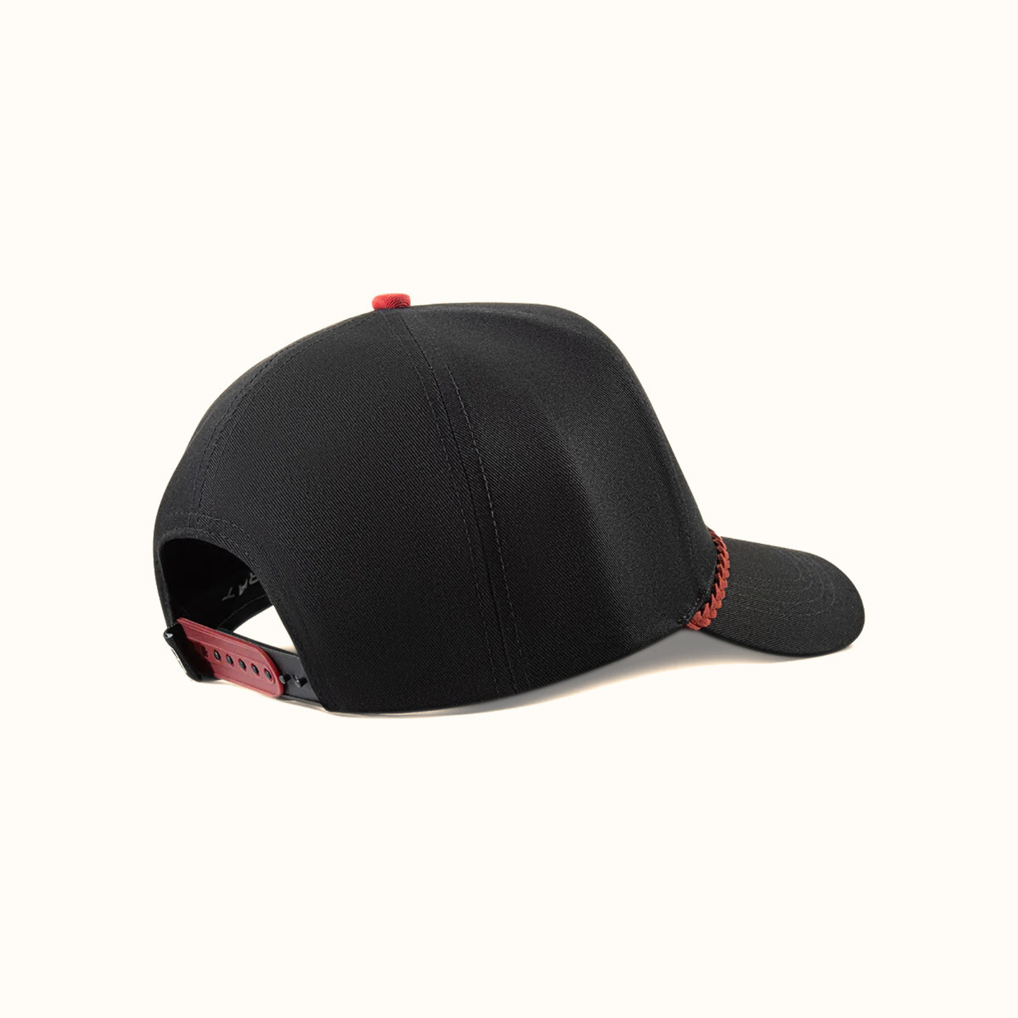 Back Side view of Ariat Women’s Game Day Black Snapback Cap showing Ariat shield logo