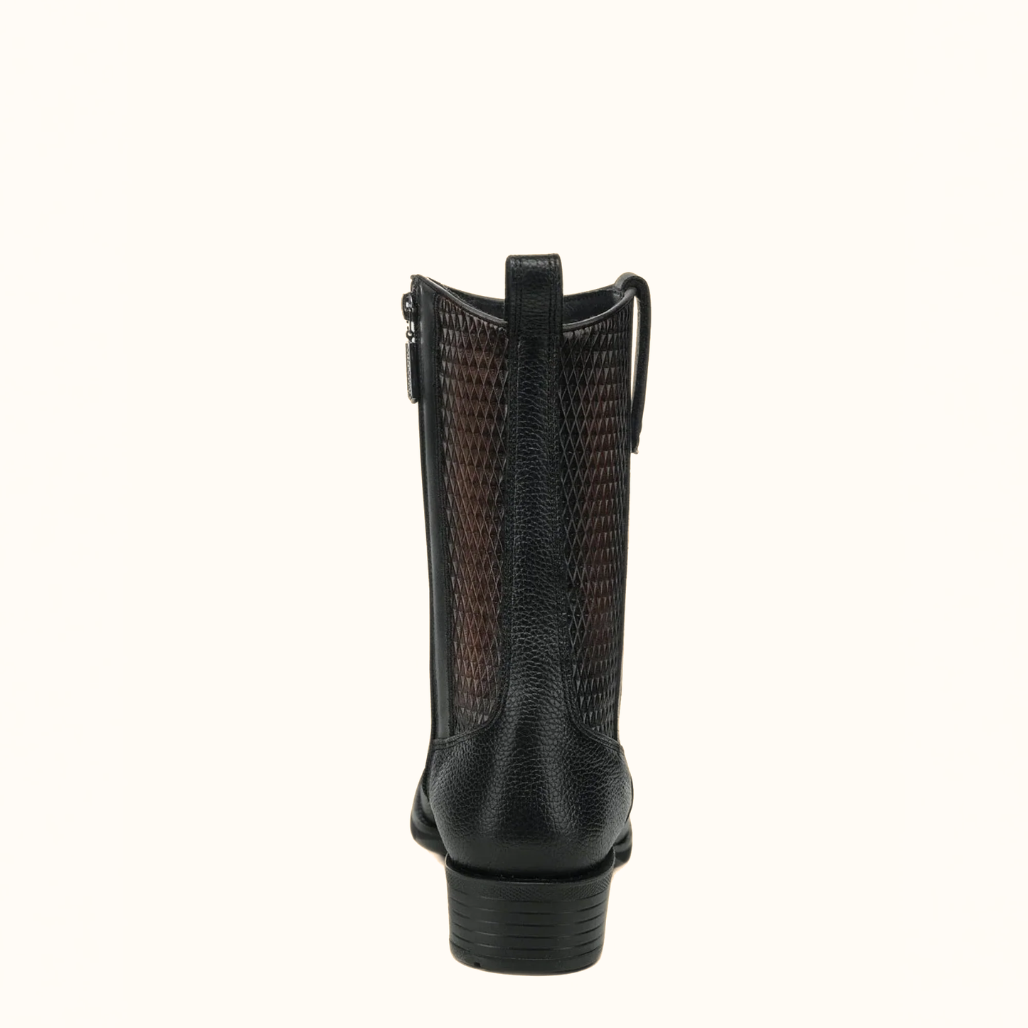 Cuadra Black Italian Deer Leather Urban Boots back profile