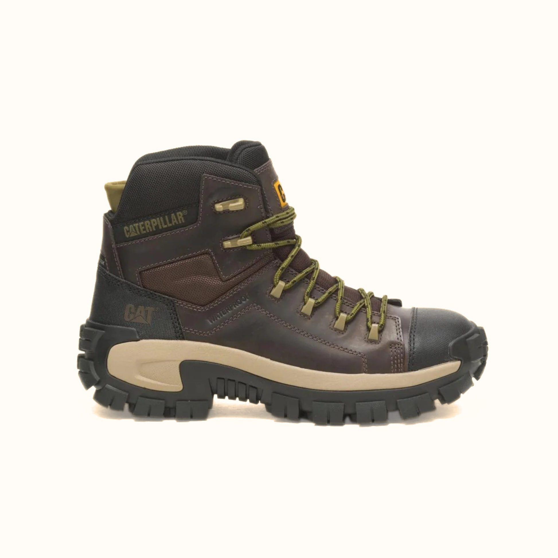 Opposite side view of CAT Invader Comp Toe Waterproof Hiker Work Boot