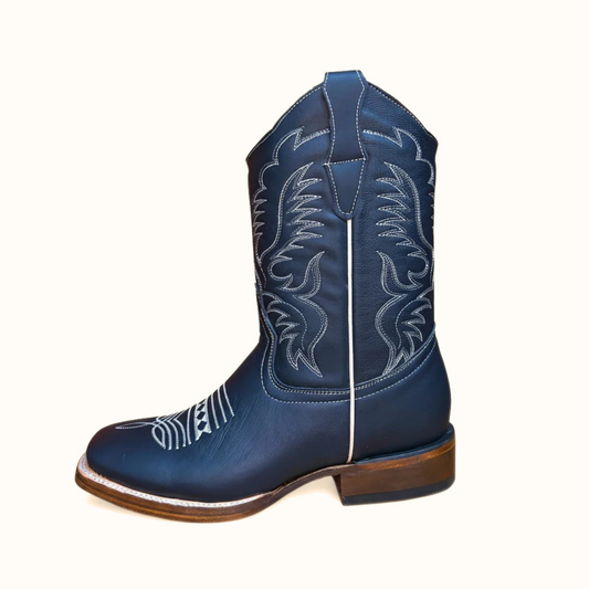 Arius Napa Negro Bulldog western boot side view