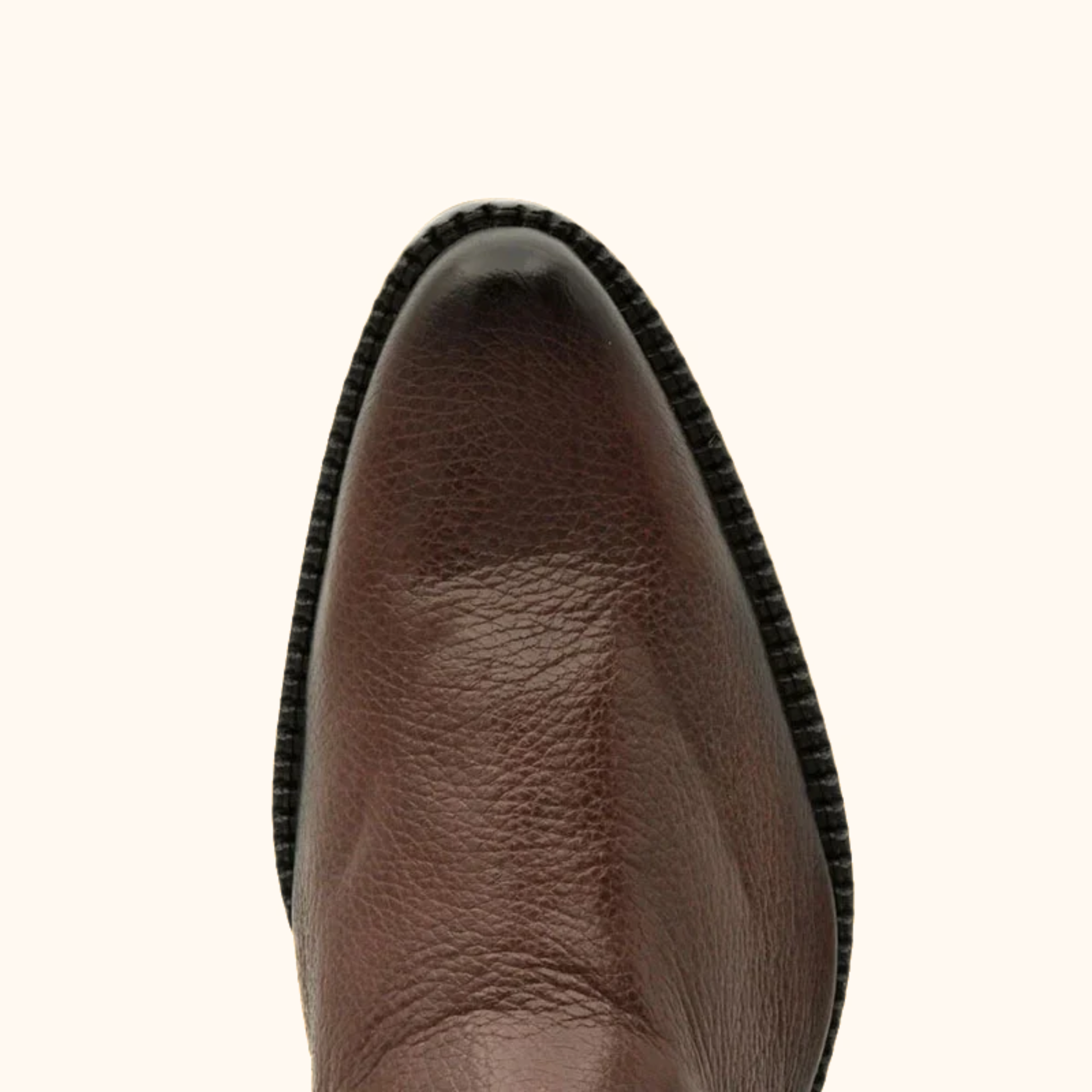 Cuadra Honey Deer Zipper Casual Ankle Boot brown leather toe view