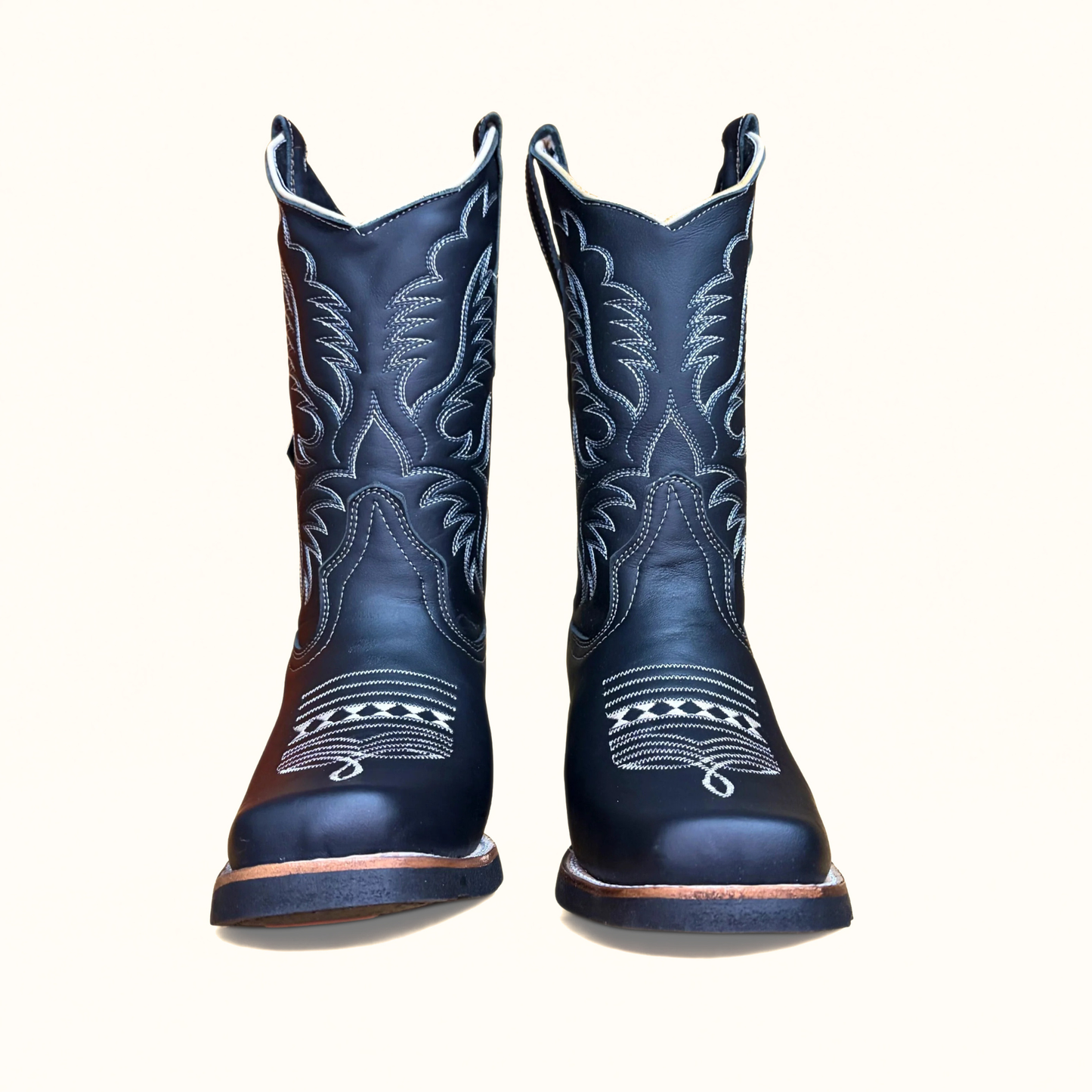 Pair of Arius Napa Black Rodeo Boots viewed from the front