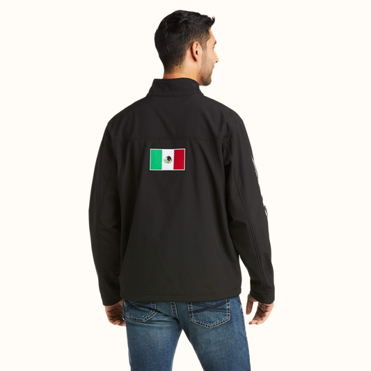 Ariat New Team Softshell Mexico Jacket men’s black back view