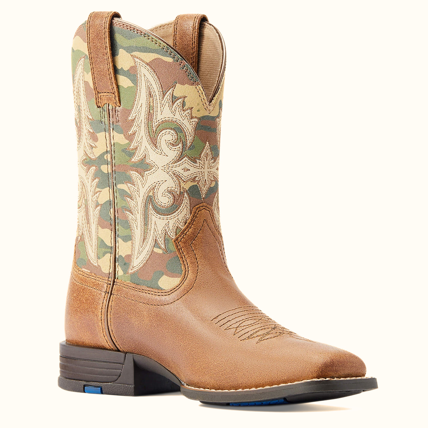 Ariat Kids Lonestar Western Boot Beige side view
