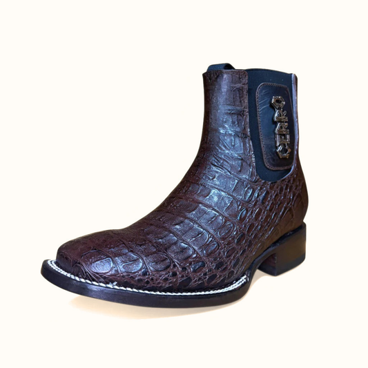 Cerro Crocodile Square Toe Western Boot angled view