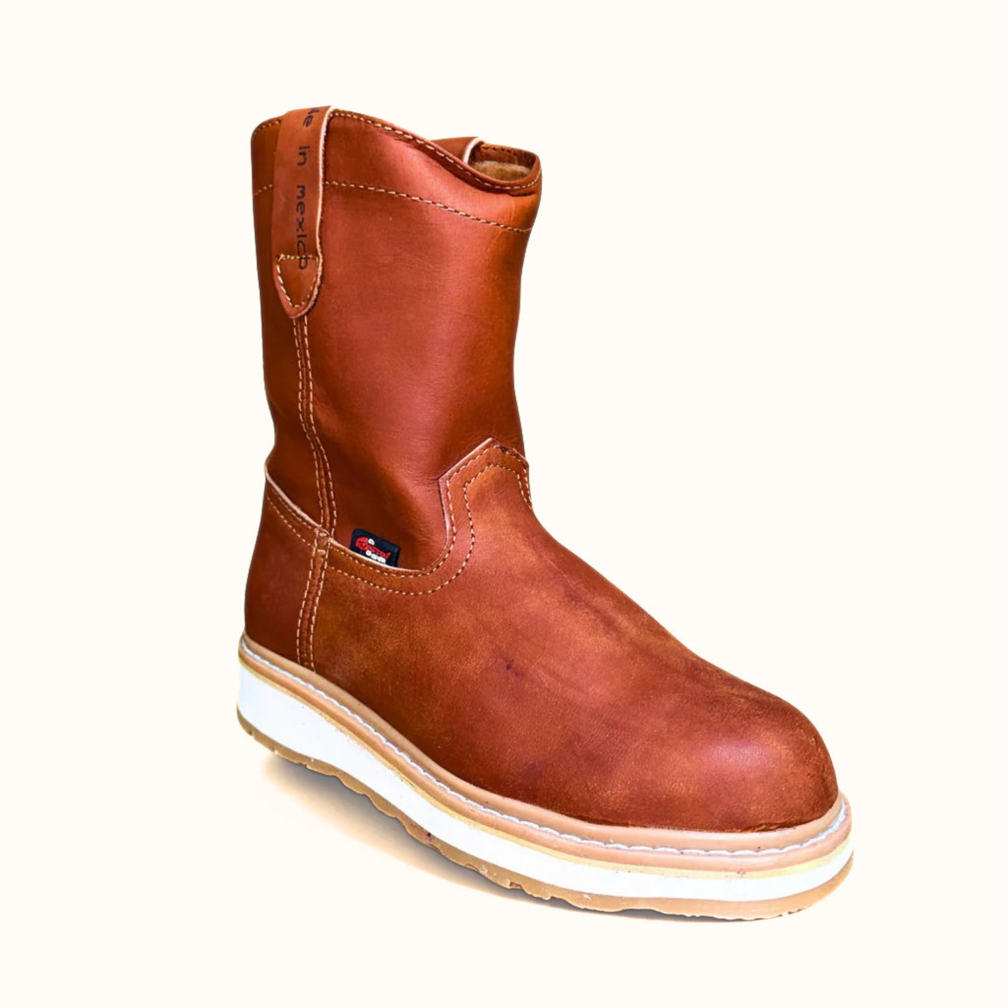 Cerro 805 Rooper Piel Nuez Casco Work Boot brown leather angle view