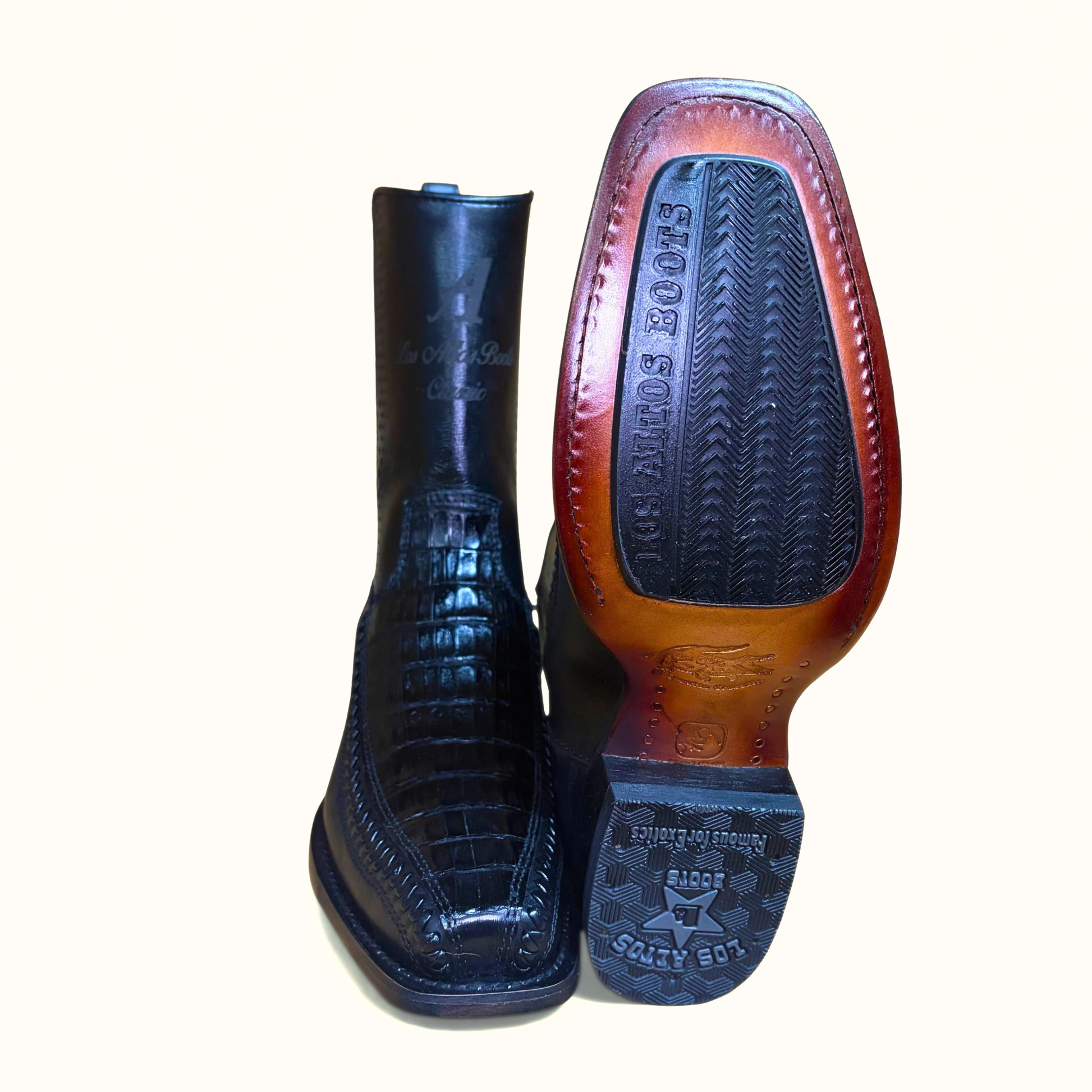 Los Altos Caiman Belly 7X Toe Low Shaft Boot outsole view