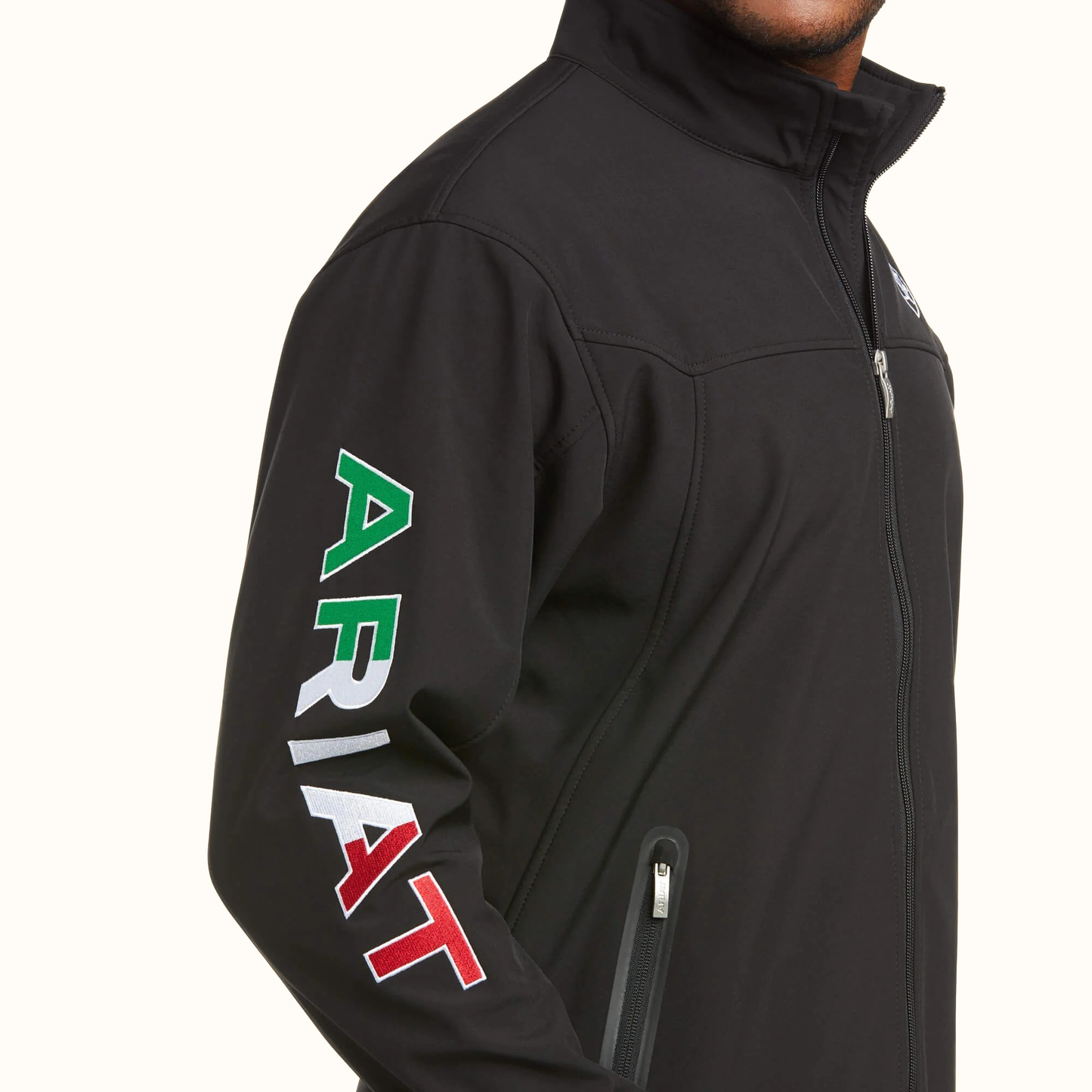 Ariat New Team Softshell Mexico Jacket men’s black side view