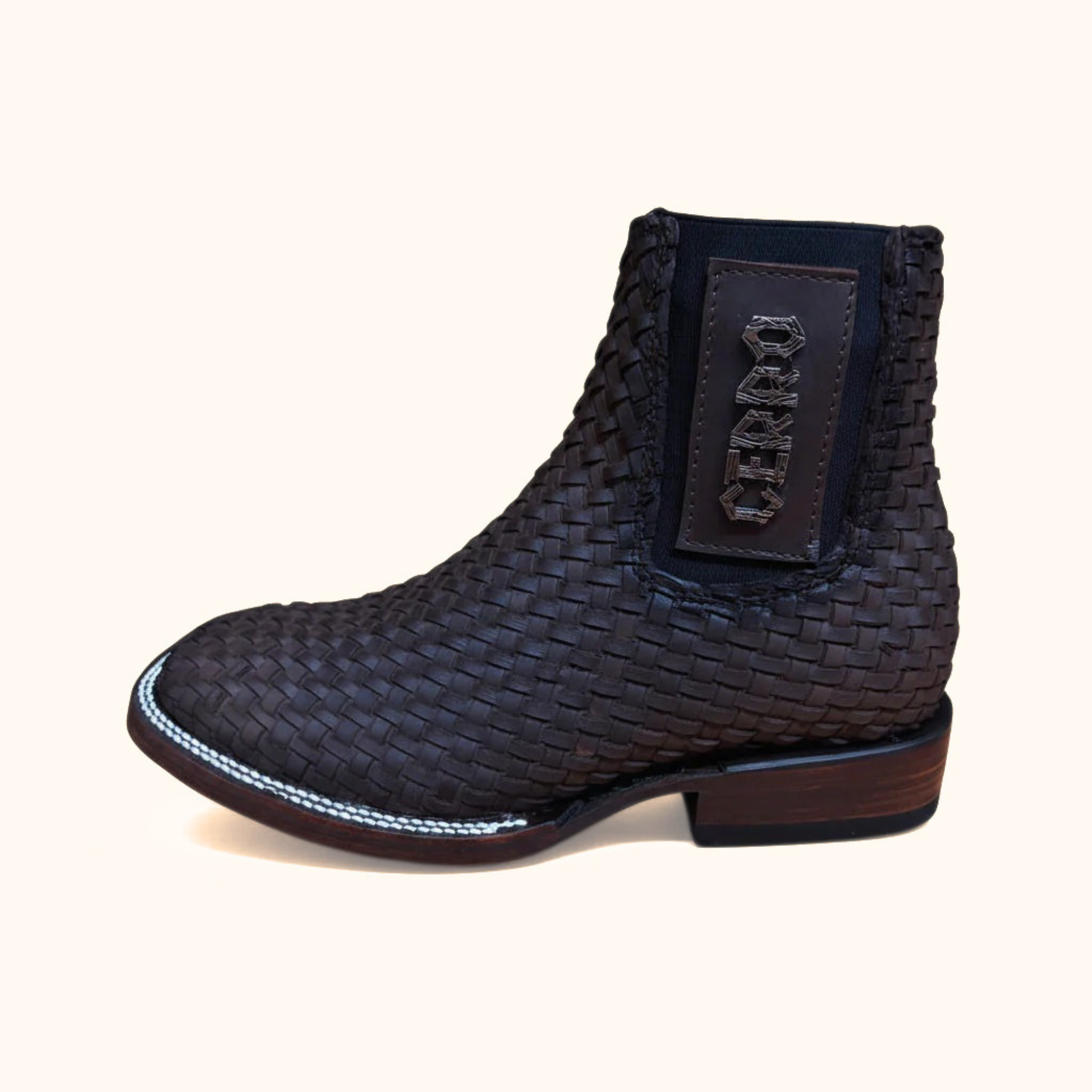Cerro Petatillo Cafe Square Toe Botin side profile