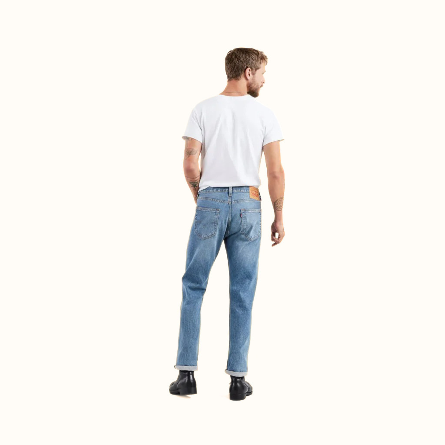 Levi’s 501 Original Fit men’s blue jeans rear view