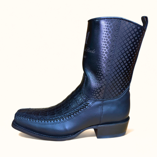 Los Altos Caiman Belly 7X Toe Low Shaft Boot side profile