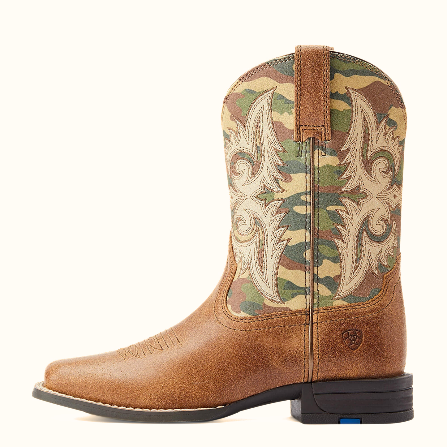 Ariat Kids Lonestar Western Boot Beige side view