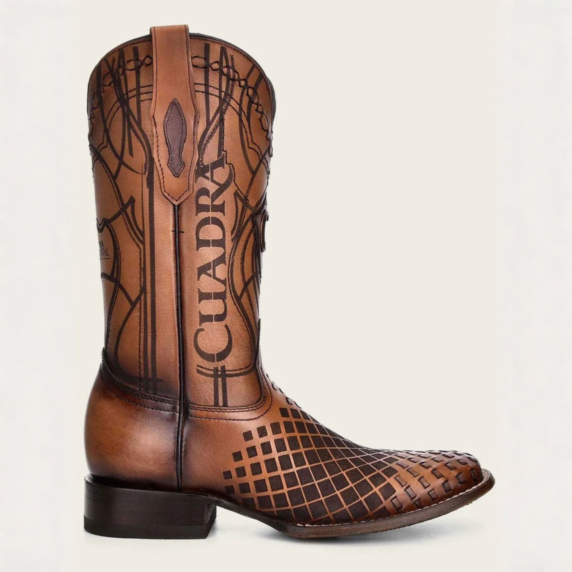 Cuadra brown western boot opposite side view