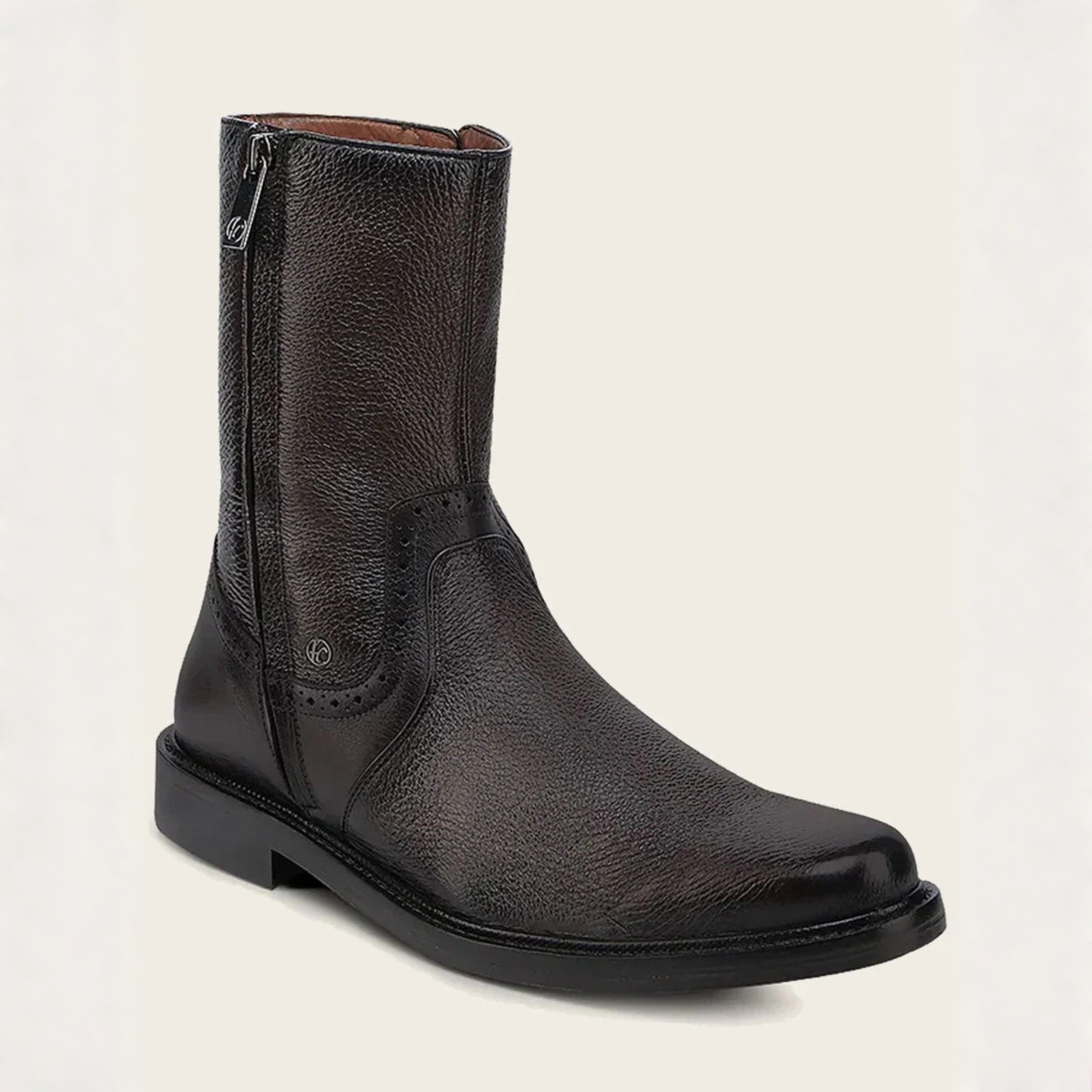 Cuadra Urban Dark Brown Deer Leather Dress Boot front angle view