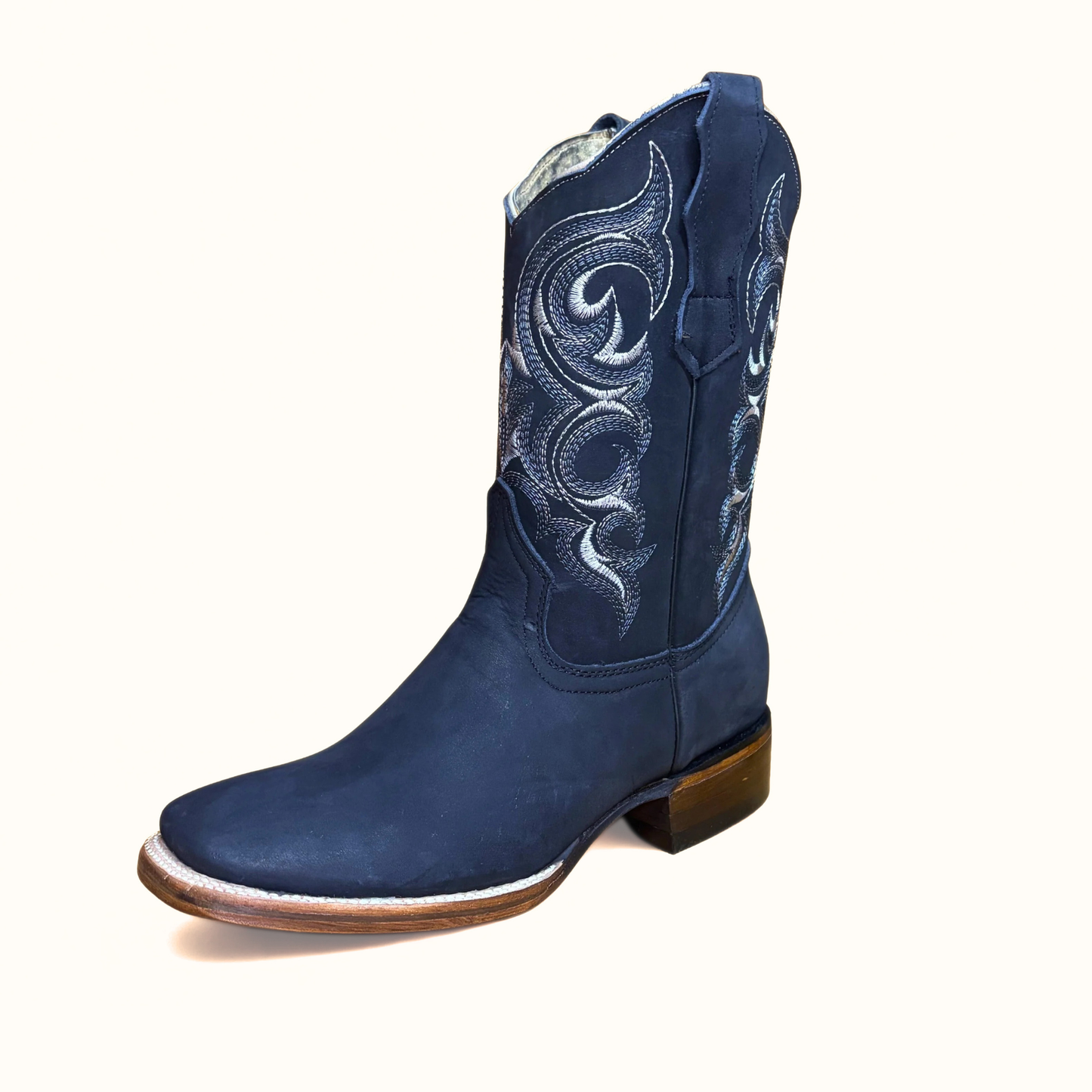 Arius Nubuck Negro Bulldog men’s western boot angle view